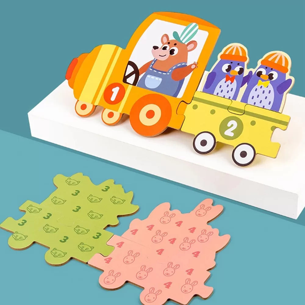 Drvene vlak puzzle