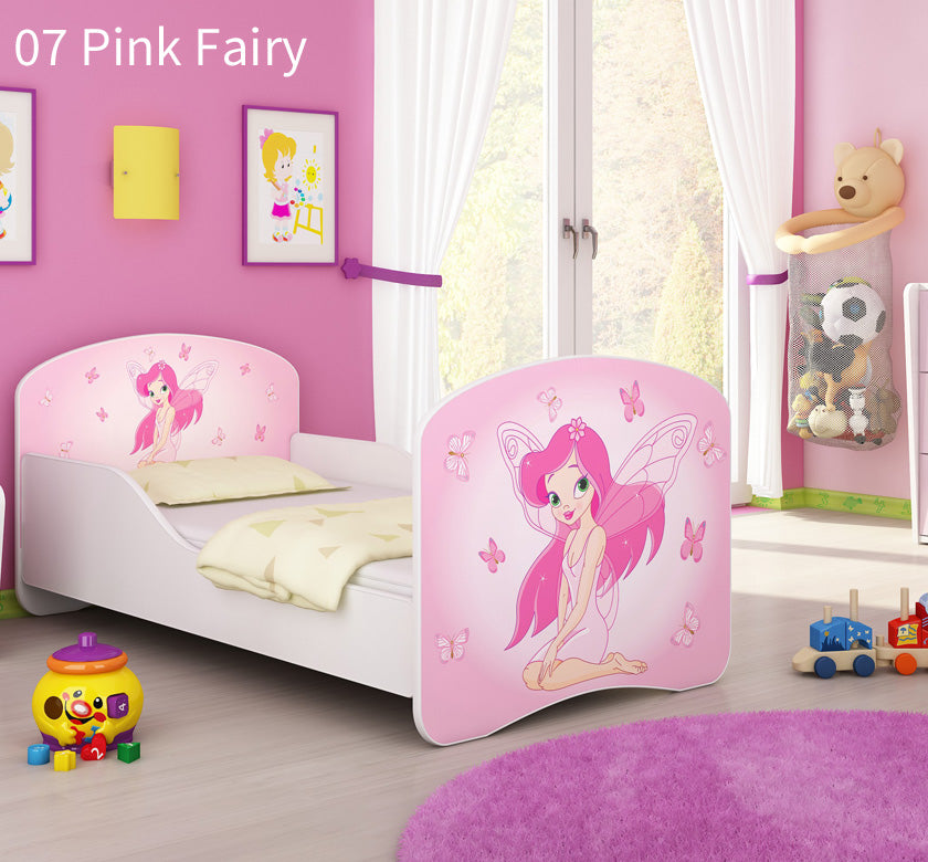 Dječji krevet ACMA s motivom 140x70 cm 07 Pink Fairy