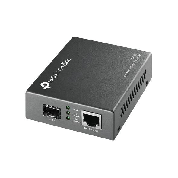 TP-Link Omada MC420L mrežni medijski pretvarač 10000 Mbit/s Više načina, Jednomodni Crno