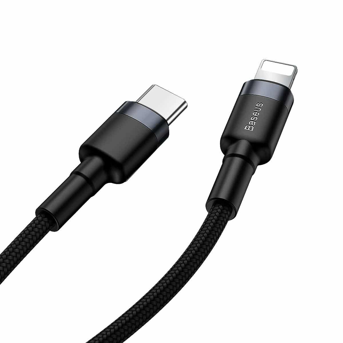 Baseus Cafule kabel Type-C na iPhone PD 18W 1m siva+crna