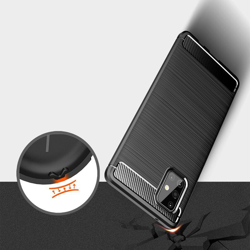 Carbon Case Fleksibilna futrola za Samsung Galaxy M51 crna