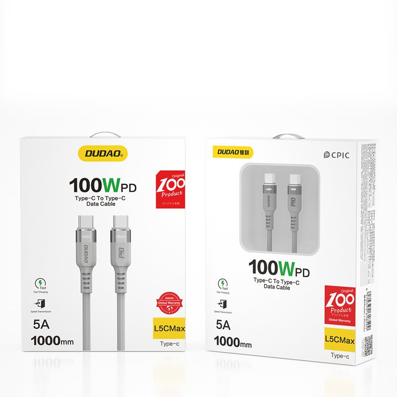 Type-C do Type-C data kabel 100W 5A PD 1m