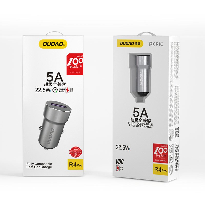 Auto punjač 5A QC3.0 i VOOC 22.5 W brzo punjenje