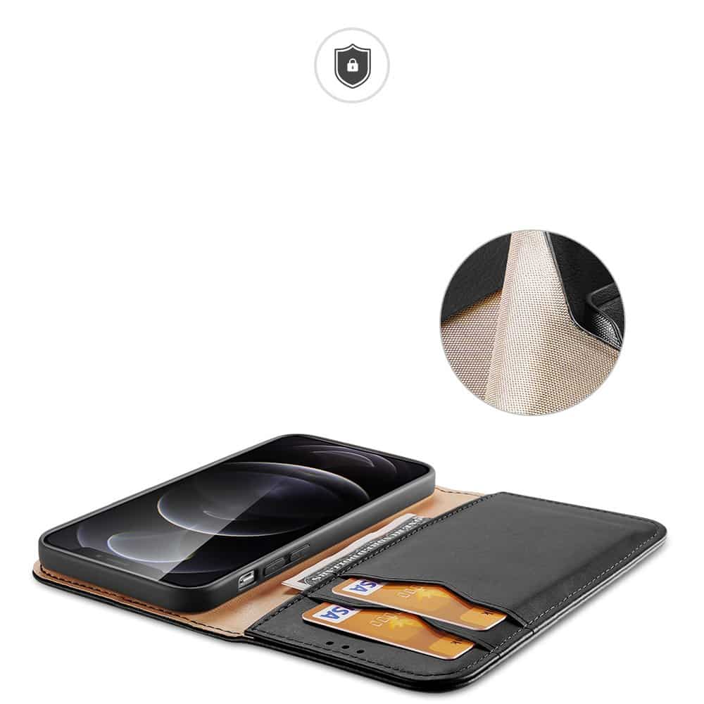 Dux Ducis Hivo bookcase torbica od prave kože za iPhone 13 Pro Max