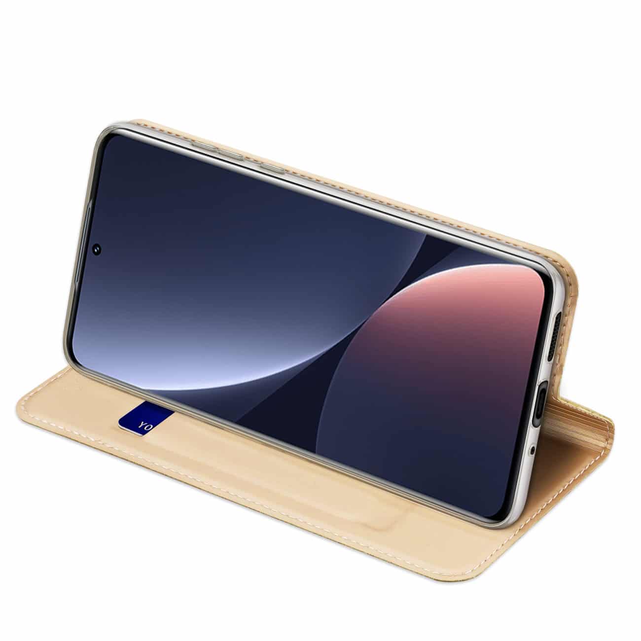 DUX DUCIS SKIN PRO PREKLOPNA FUTROLA ZA XIAOMI 12 PRO ZLATNA