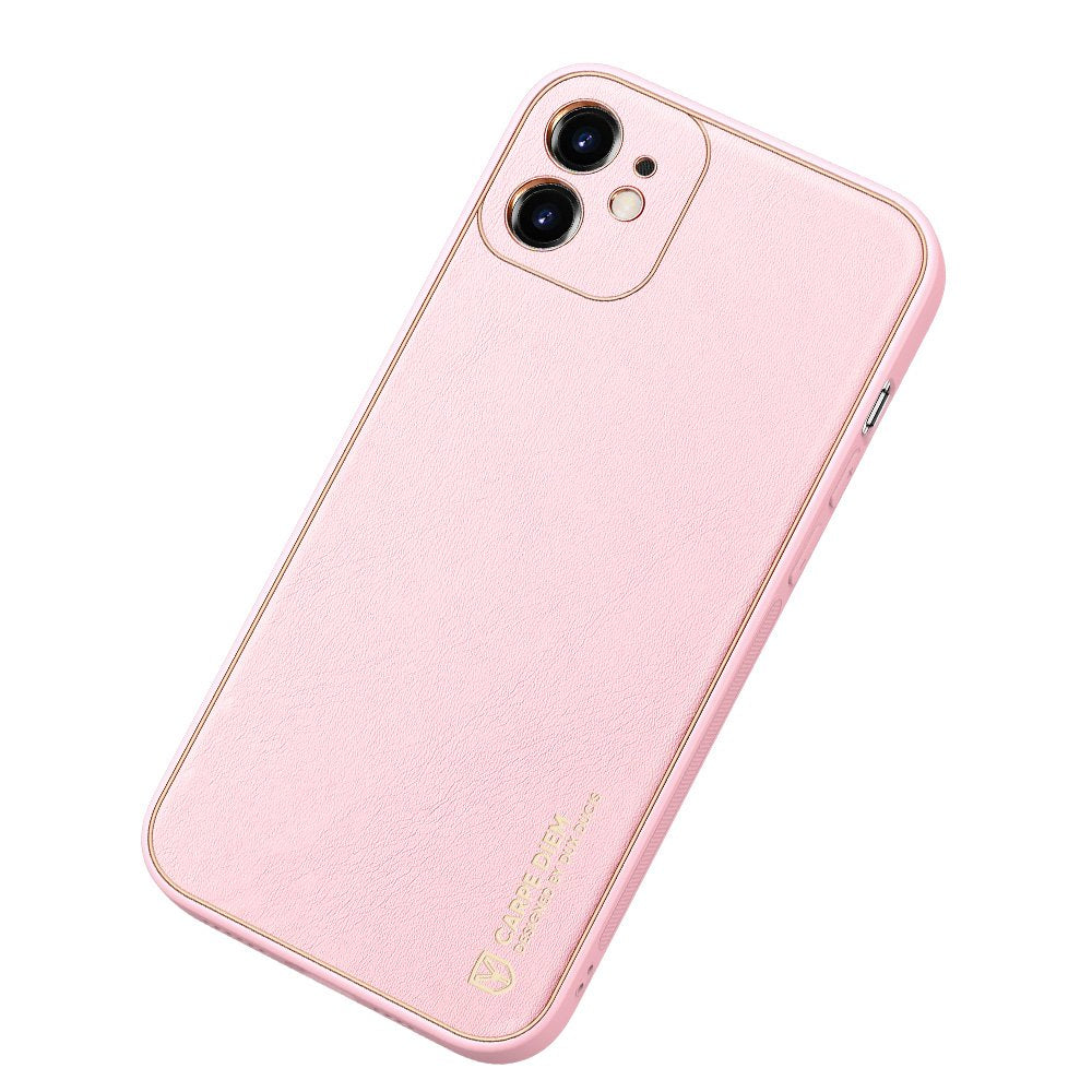 Dux Ducis Yolo elegantno kućište izrađeno od meke TPU i PU kože za iPhone 12 pink boje