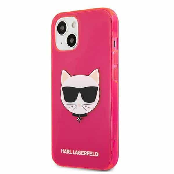 Karl Lagerfeld originalna maska za iPhone 13 mini Glitter Choupette Fluo