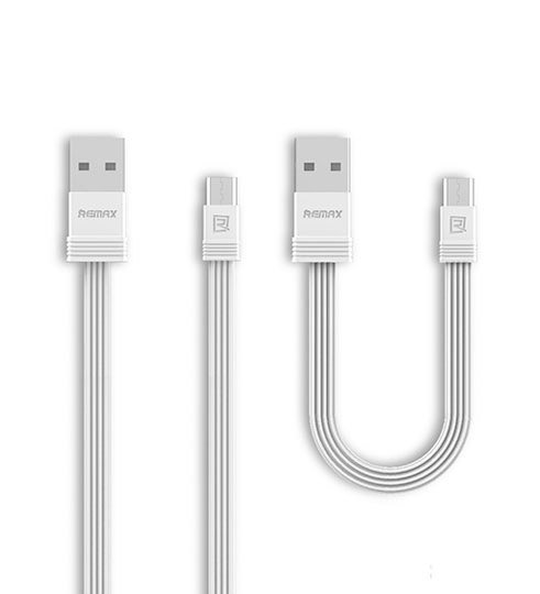 Remax set od 2 jaka i fleksibilna USB - micro USB kabela 1m/ 16cm