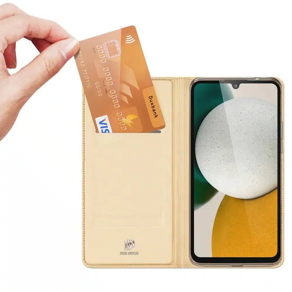 DUX DUCIS Skin Pro – preklopna torbica za Samsung Galaxy A34 zlatne boje
