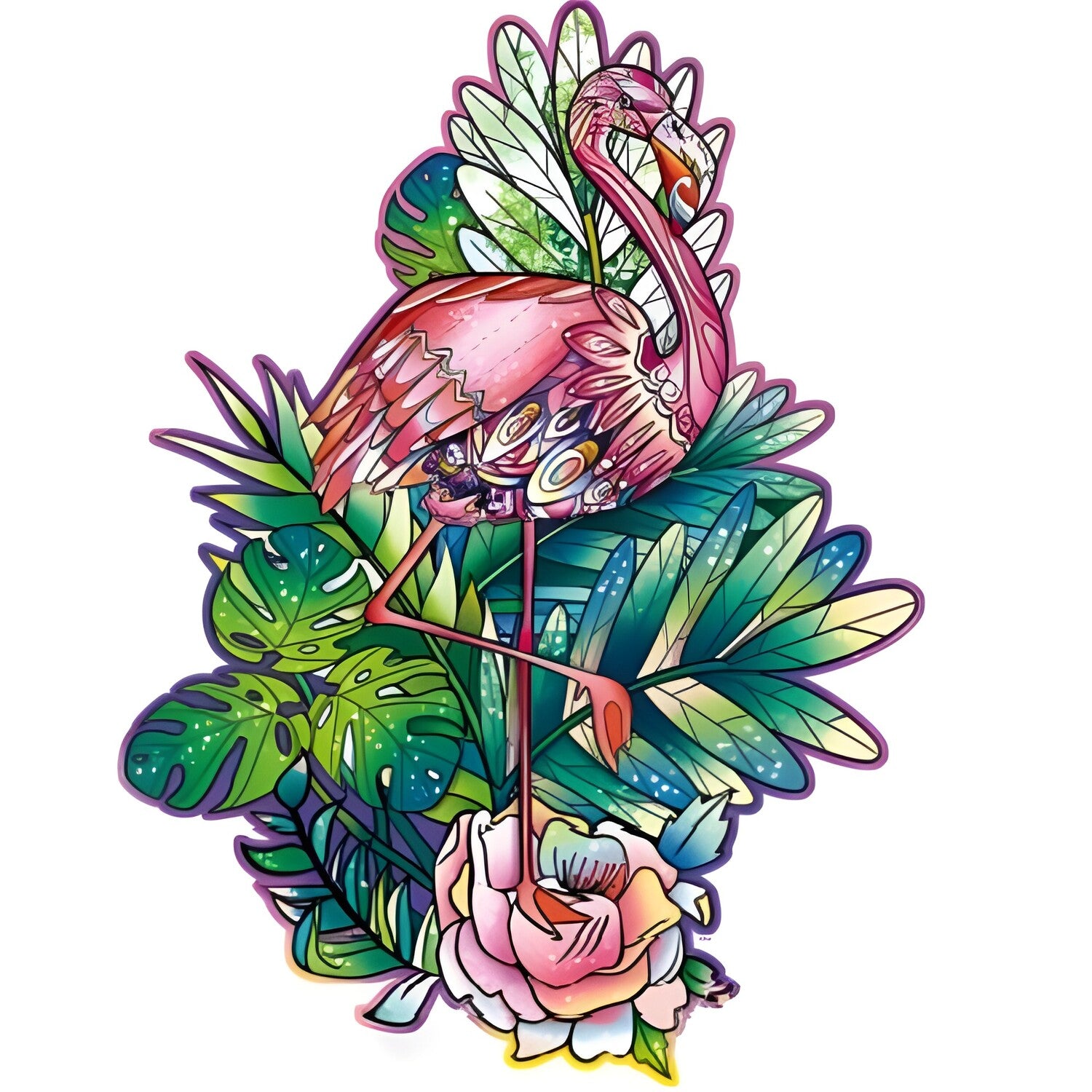 Drvene puzzle - Flamingo / M KP22016
