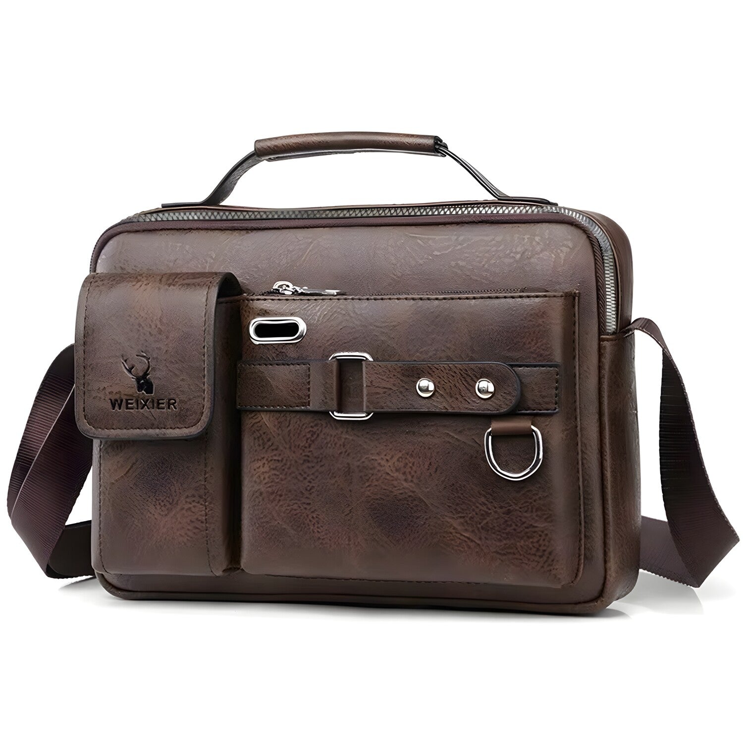 Muška Crossbody Torba WEIXIER FL-35524 - Tamno Smeđa KP35524