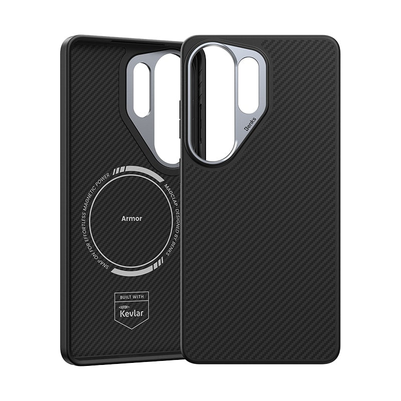 Benks Magnetic Armor Pro Kevlar maska sa metalnim okvirom za Samsung Galaxy S26 Ultra – crna