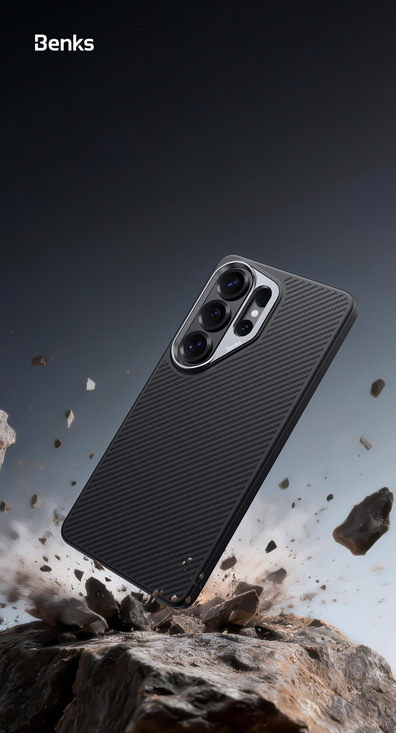 Benks Magnetic Armor Pro Kevlar maska sa metalnim okvirom za Samsung Galaxy S26 Ultra – crna