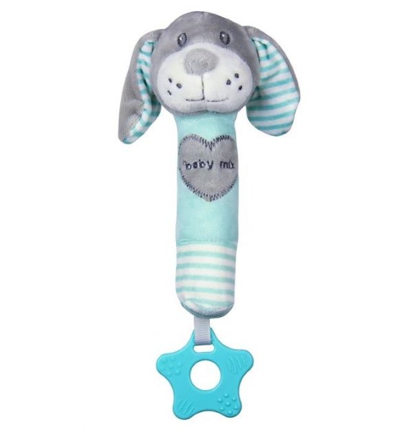 Plišani glazbeni pas grey&mint