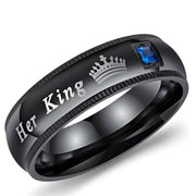 Prsten Her King - Crna / 52mm KP31776