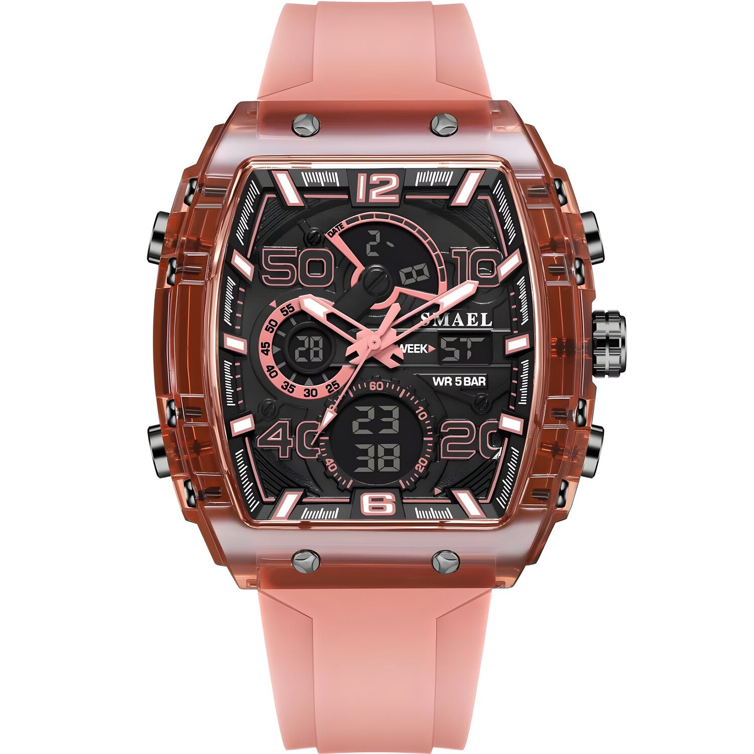 Sat SMAEL EM-38674 - Ružičasta / Crvena KP38674