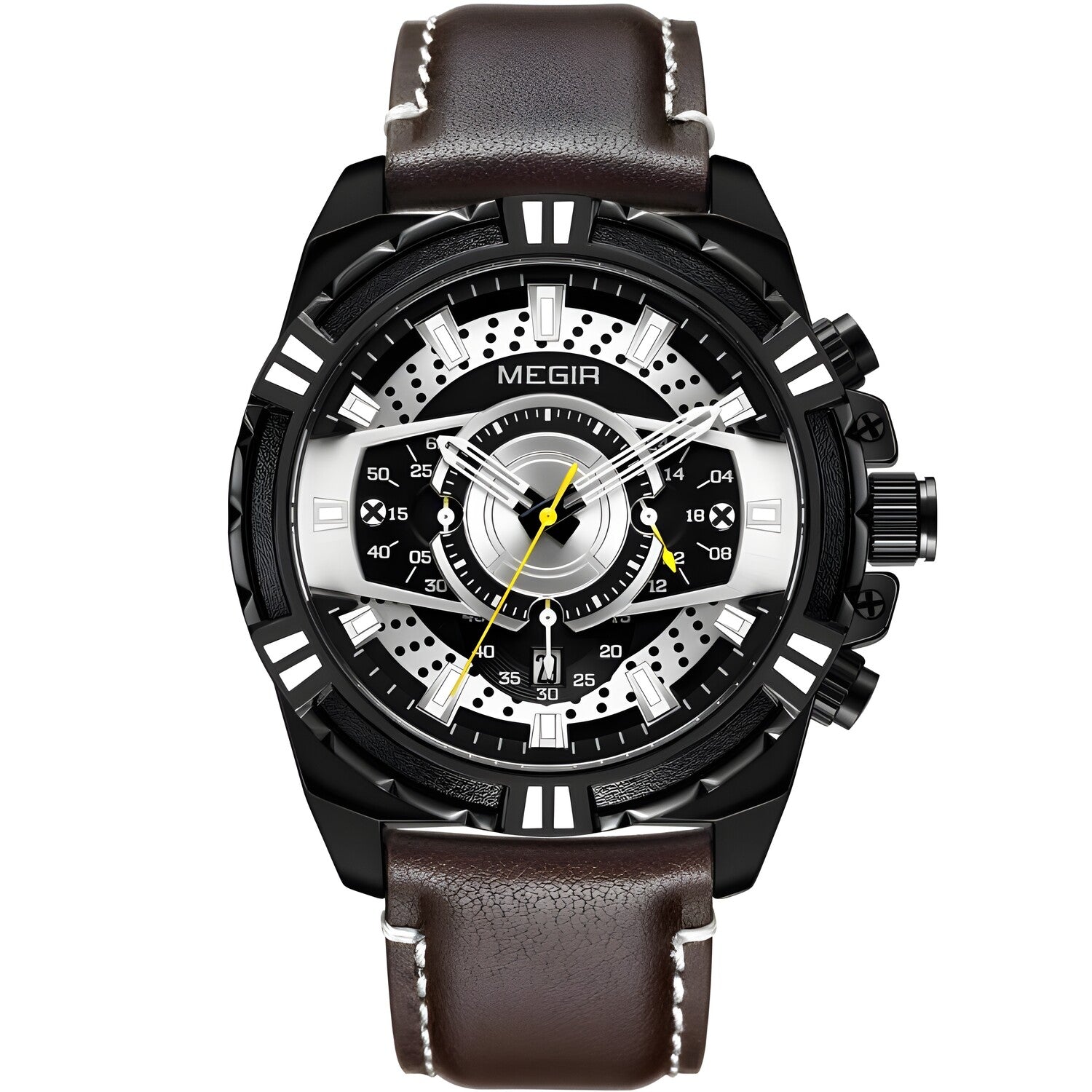 Sat MEGIR KA-38559 - Crna / Smeđa / Srebrna KP38559