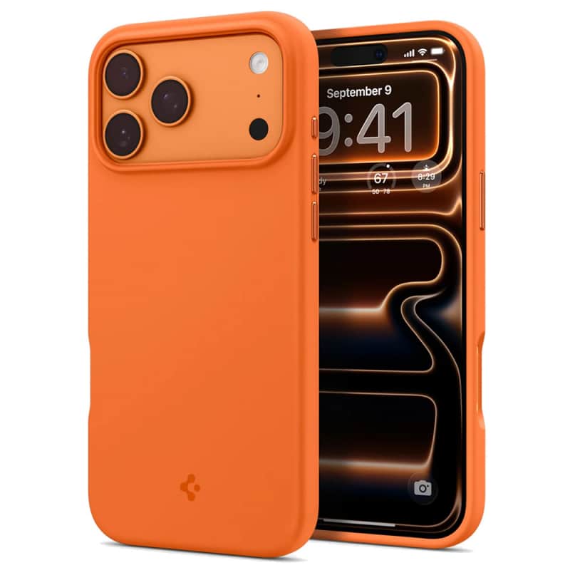 Spigen silikonska futrola s MagSafeom za Apple iPhone 17 Pro Cosmic Orange ACS11379