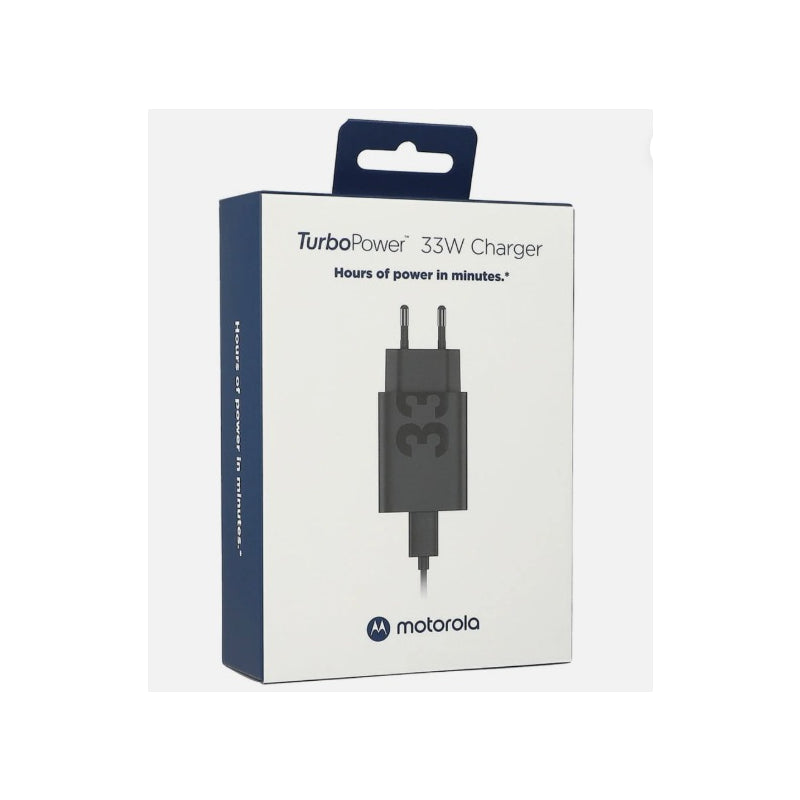 Zidni punjač Motorola 33W 3A 1 x USB-A s USB-C kabelom crni PG38C06448