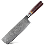 Damaskovski kuhinjski nož KA-20051 - Cleaver / Smeđa KP20051