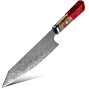 Damaskasti kuhinjski nož KU-20019 - Chef / Crvena / 33,8cm KP20019