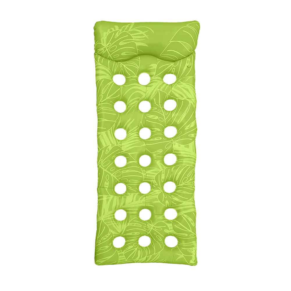 Madrac za plivanje Leaf – madrac s rupama Zelena