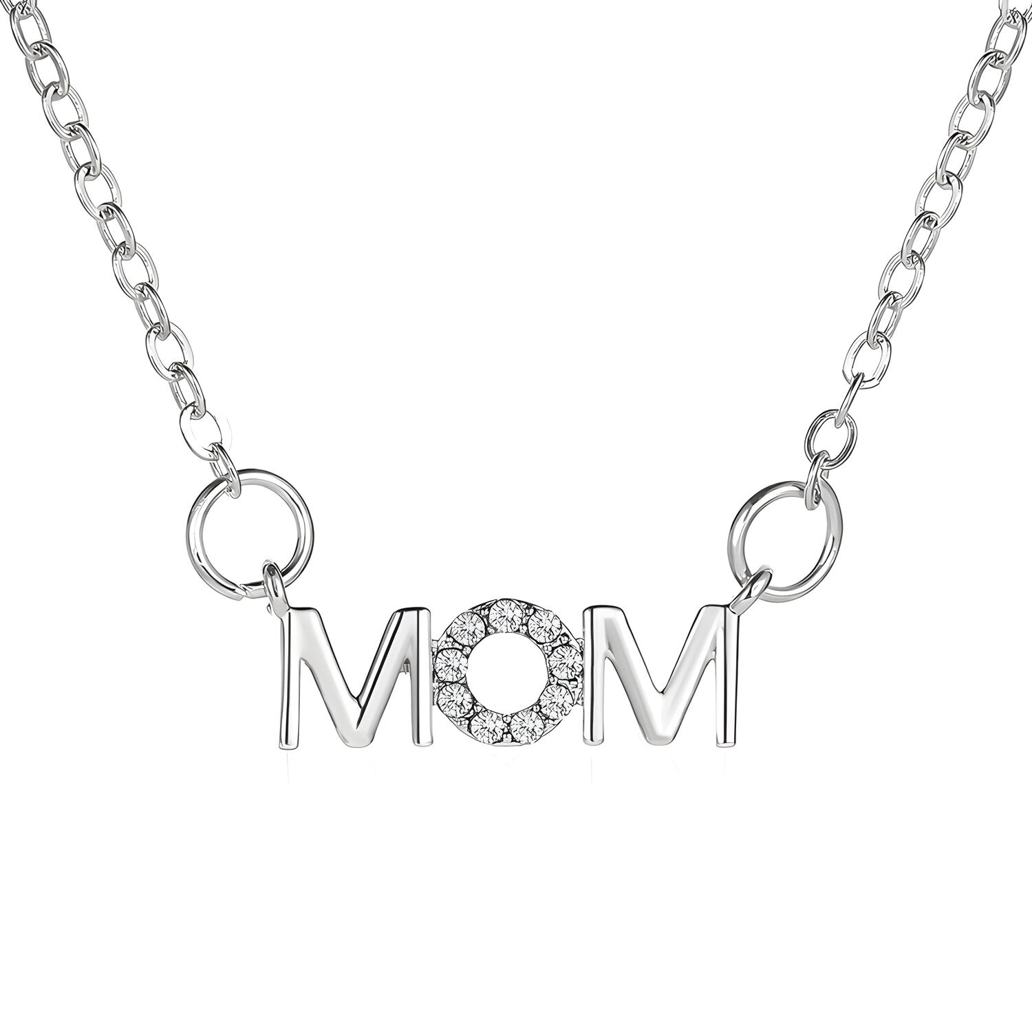 Ogrlica Mom - Srebrna KP28446