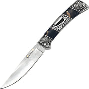 Vanjski sklopivi nož B3159 - 21,5/9cm/Crna/Smeđa KP39348