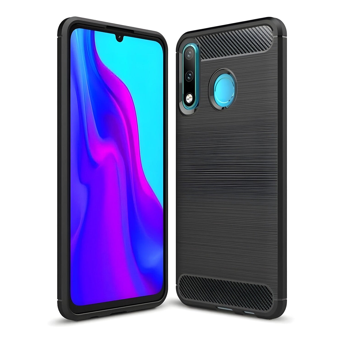 Futrola Carbon Shield TPU za Huawei P30 Lite - Crna