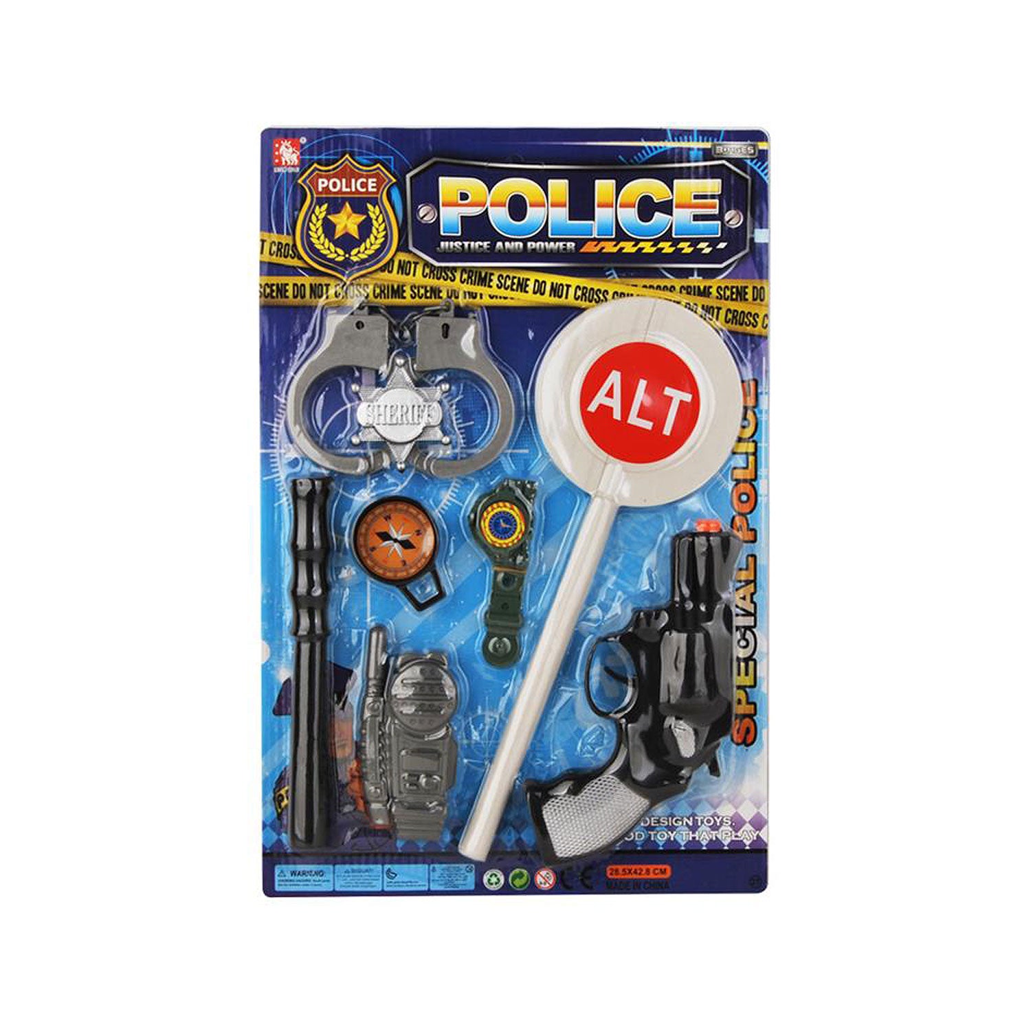 Policijski komplet za djecu – Set s 8 dodataka za igru uloga ‍♂️ Model 01