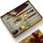 Kaligrafski set s perom i pečatom KA-40061 - Crvena KP40061