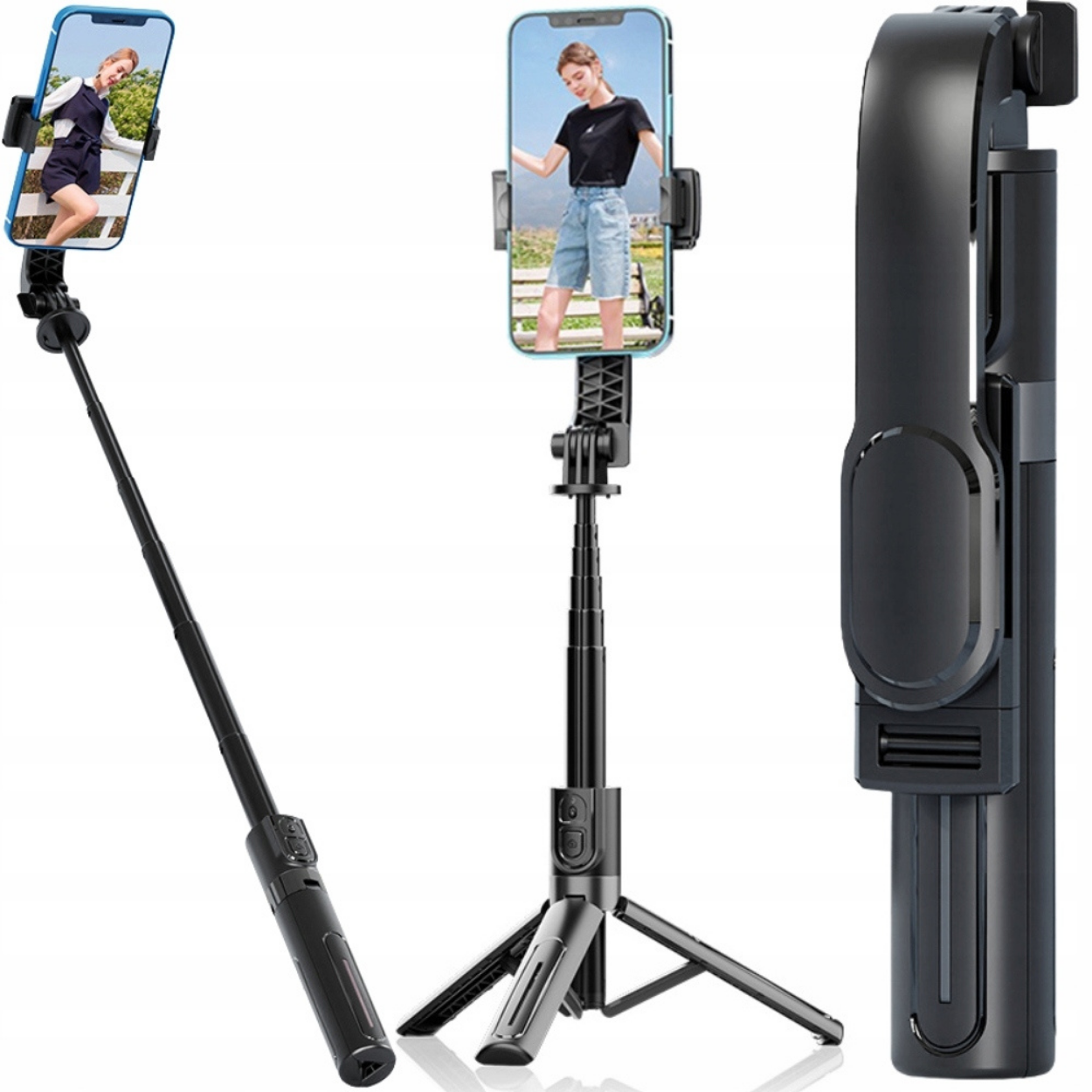 Selfie štap sa stativom i Bluetooth upravljačem MW - 40858 - Crna KP40858