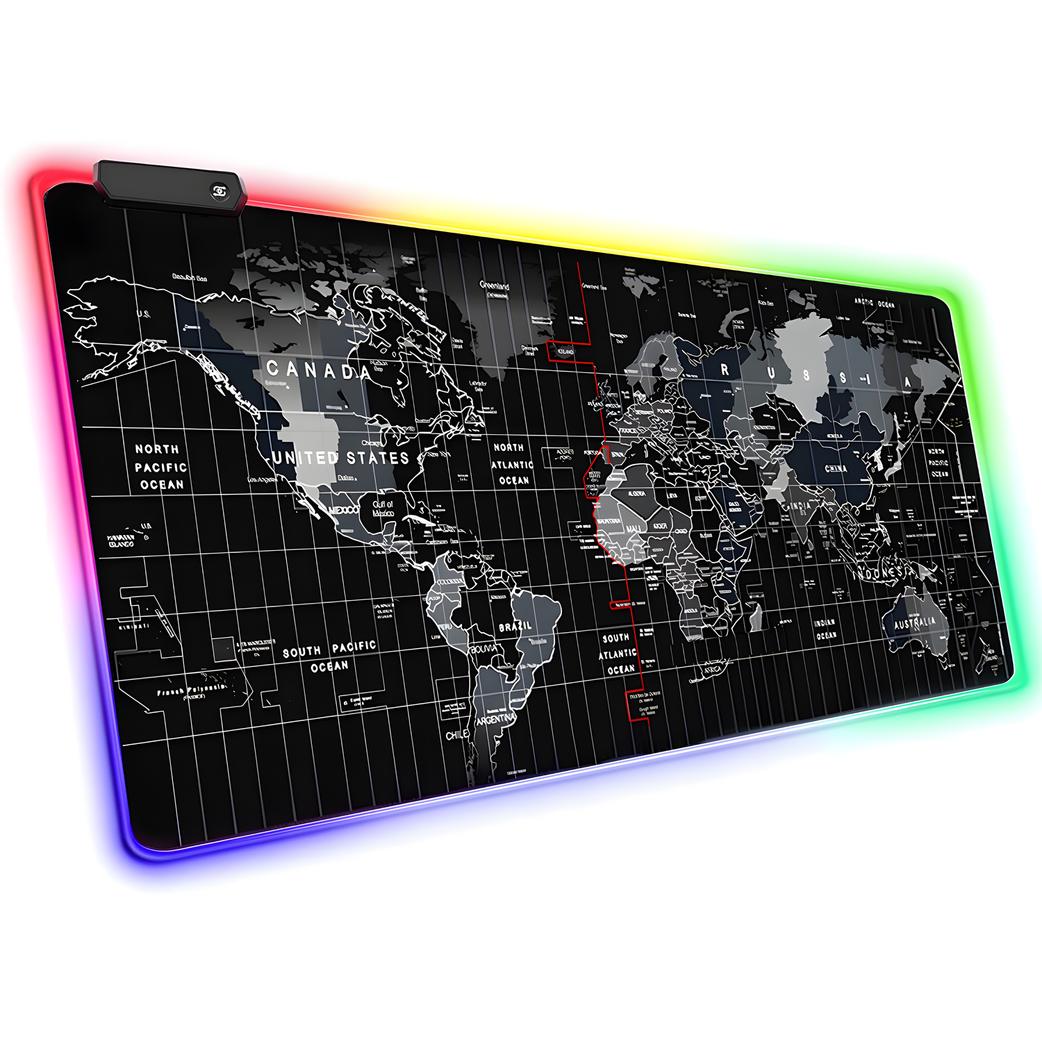 Gaming RGB podloga PU - 40934 - Crna / 90x40 KP40934