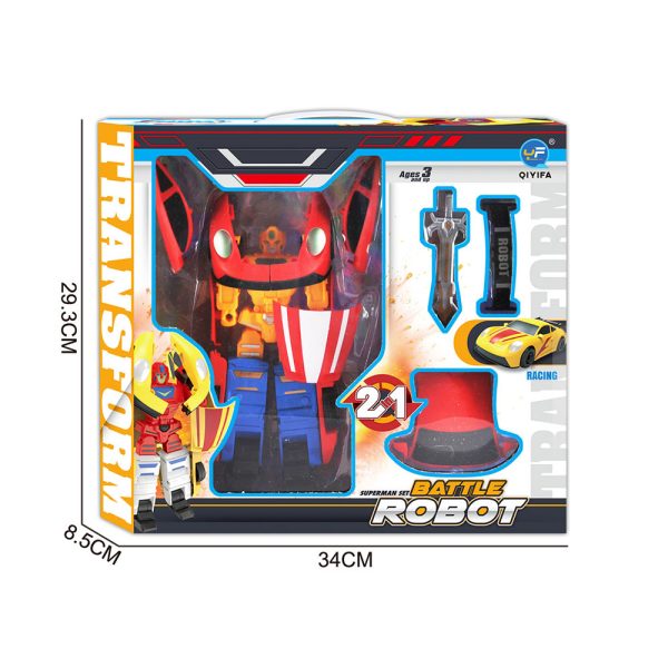 Robot Transform Battle Car – automobil i robot u jednom Plava