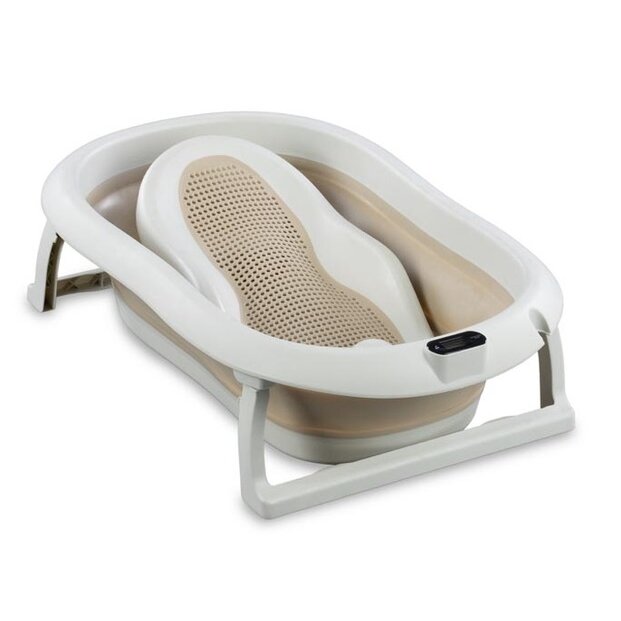 Sklopiva kadica s podlogom i termometrom beige