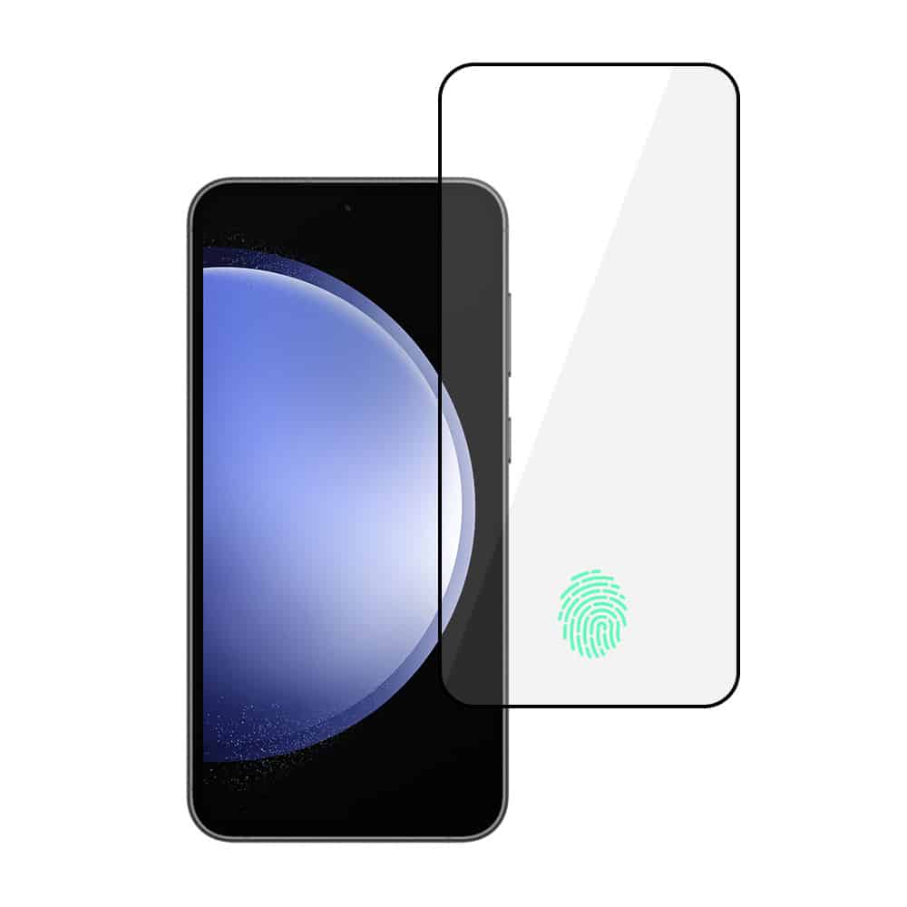 FULL GLUE 6D KALJENO STAKLO ZA SAMSUNG GALAXY S22/S23 BLACK (SA OTKLJUČAVANJEM OTISKOM PRSTIJU)