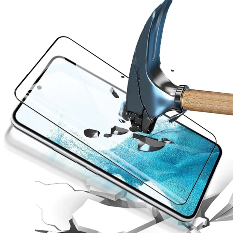 FULL GLUE 6D KALJENO STAKLO ZA SAMSUNG GALAXY S24 BLACK (SA OTKLJUČAVANJEM OTISKOM PRSTIJU)