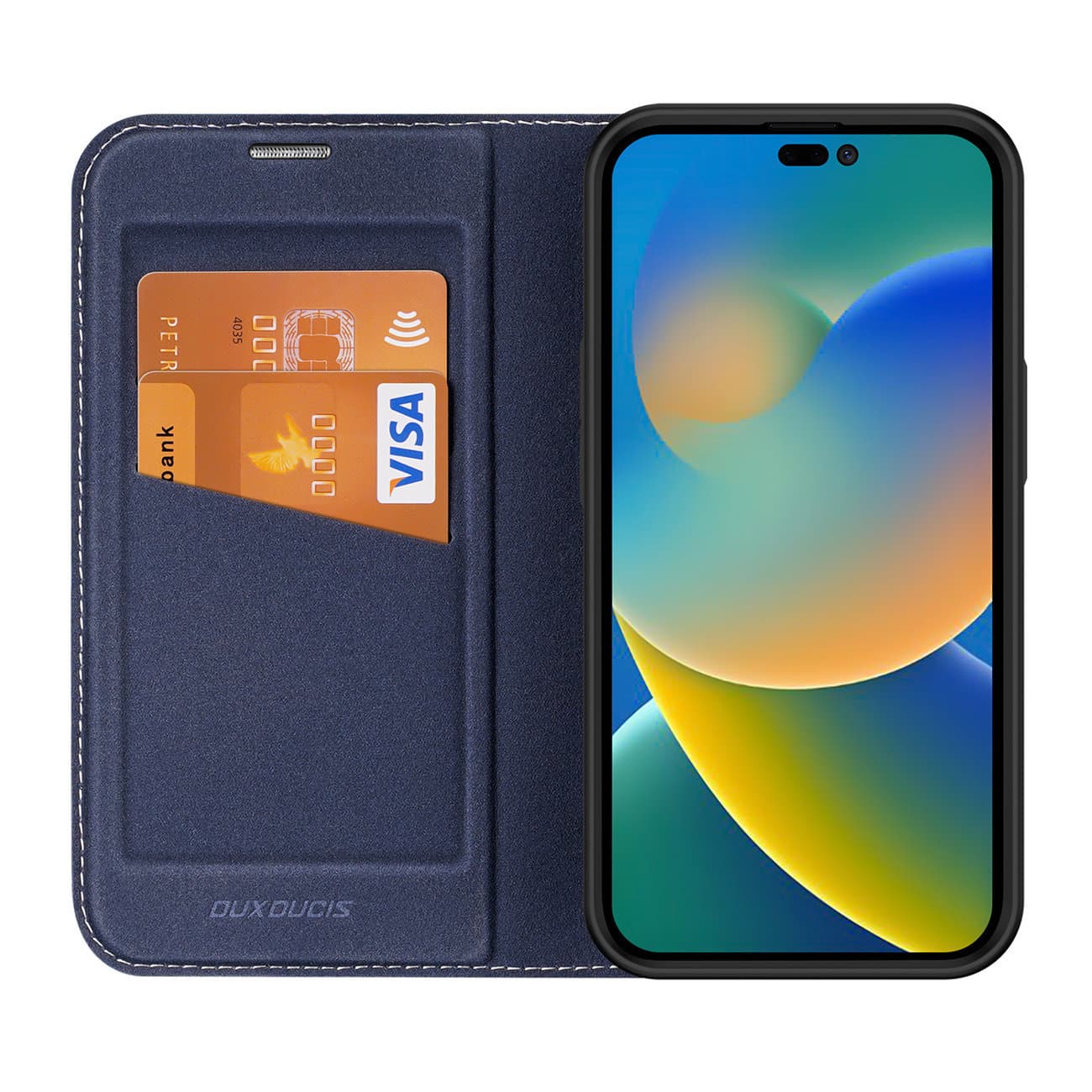 DUX DUCIS Skin X2 – preklopna torbica za iPhone 14 Pro - plava