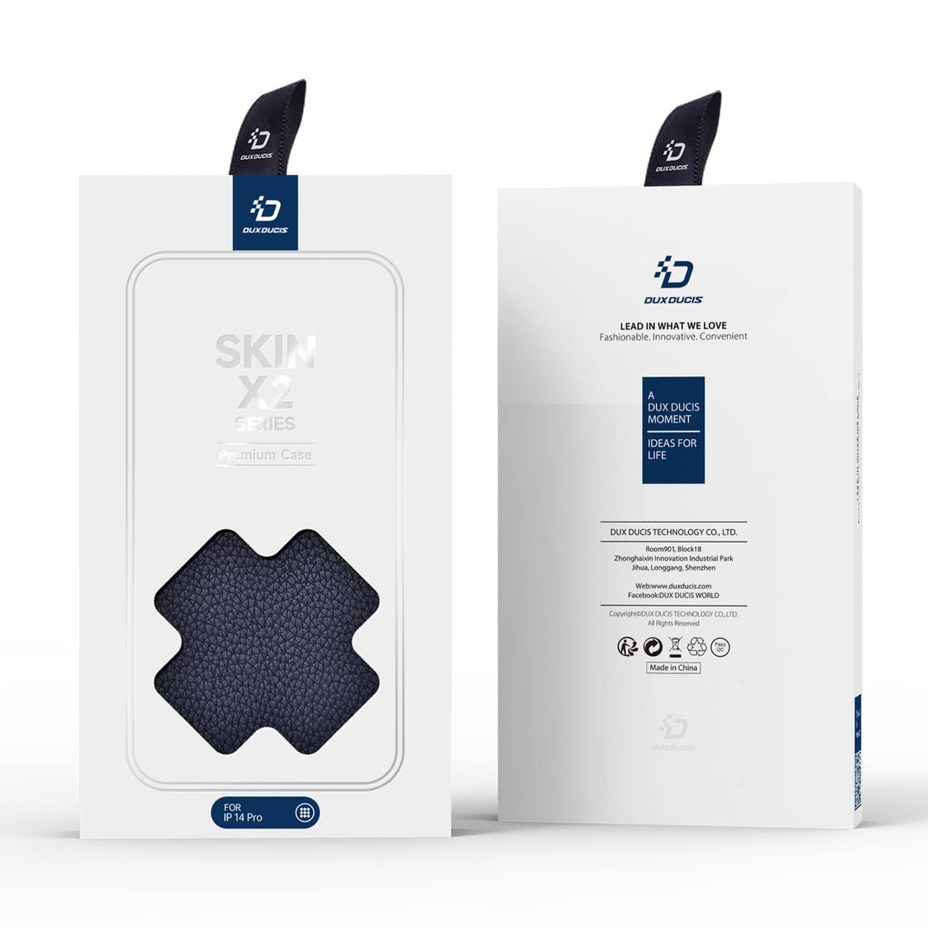 DUX DUCIS Skin X2 – preklopna torbica za iPhone 14 Plus - plava