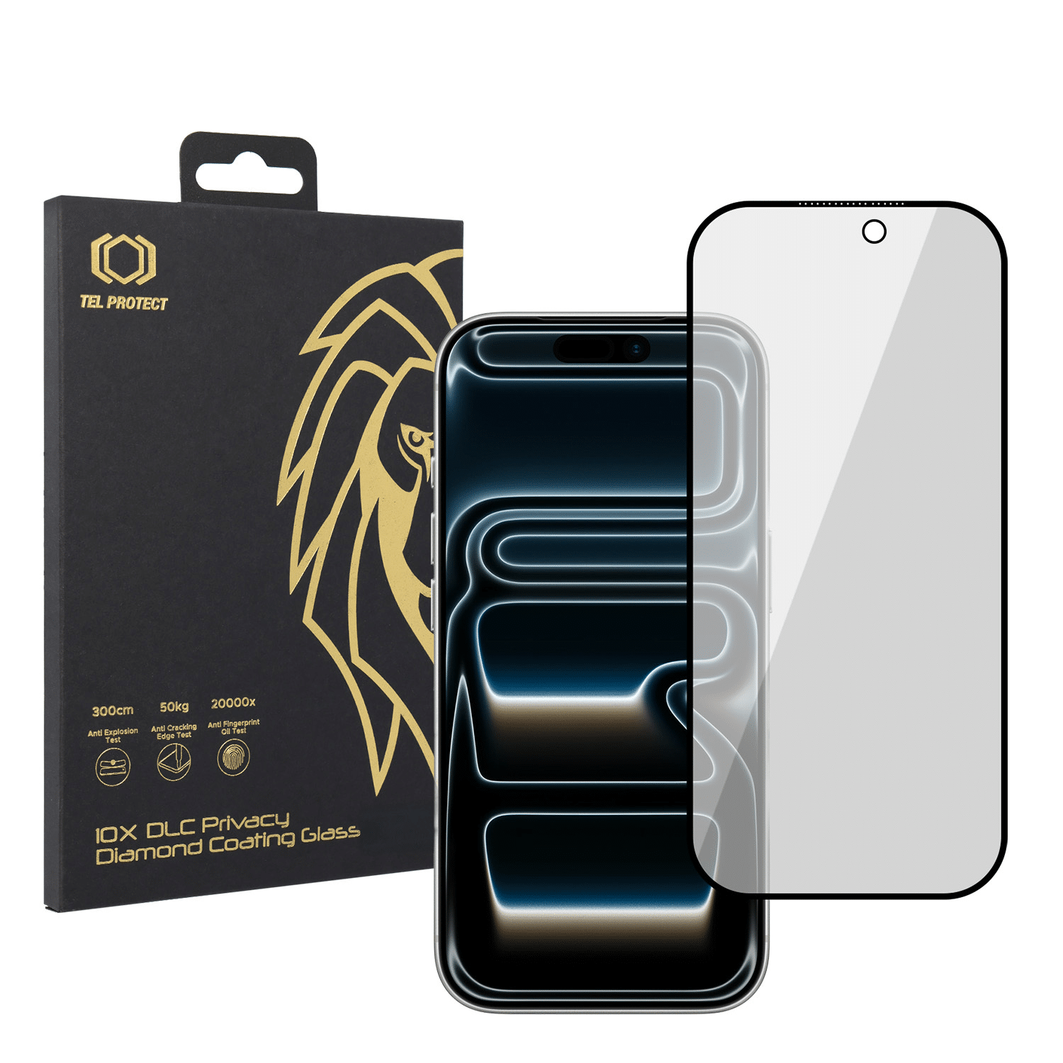 Tel Protect 10X Privacy DLC dijamantni premaz Anti-Spy kaljeno staklo za iPhone 17 Pro Max