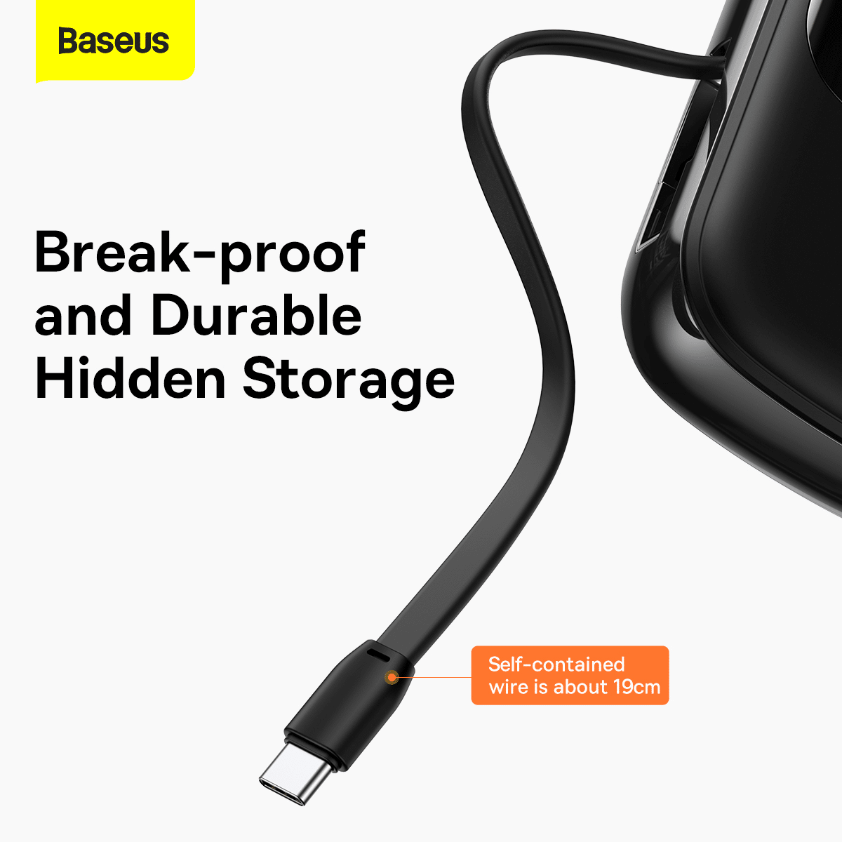 Baseus Power Bank 20000mAh Qpow Pro - USB + Type C - PD 22,5W s Type C kabelom (PPQD060301) crni