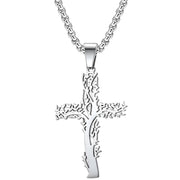 Ogrlica Tree Cross - Srebrna KP34110