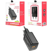 30W USB Type-C Brza mrežna punjačica - Crna KP34862