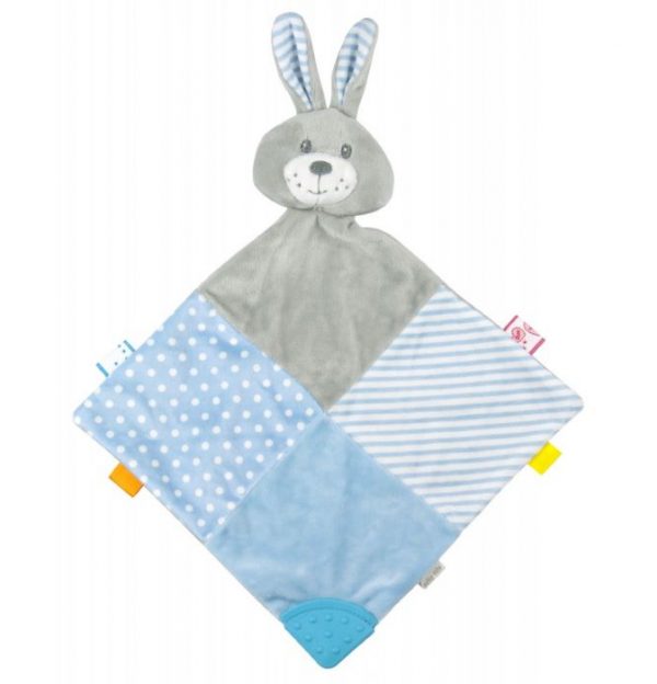 Plišana zvečka pas grey&blue