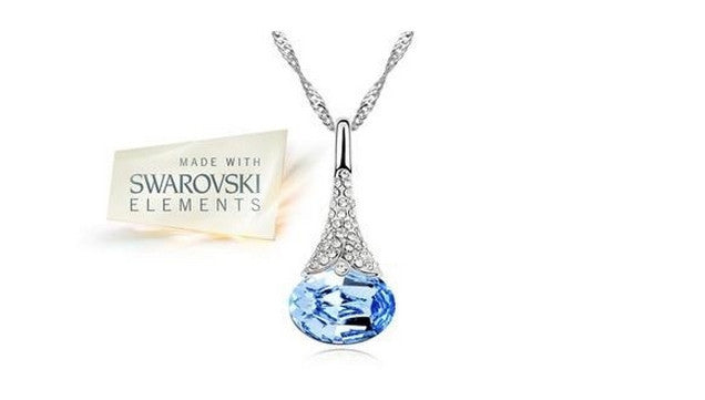 Water Drop ogrlica s privjeskom od kristala u boji po izboru